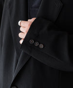 画像をギャラリービューアに読み込む, INTÉRIM - インテリムのWOOL CREPE SABLE VOILE DEADSTOCK FABRIC PIPING DOUBLE JACKETのBLACK公式通販サイトsession福岡セレクトショップ
