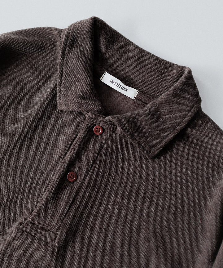 INTÉRIM(インテリム)の HYPER BIG MELANGE DOUBLE PIQUE JERSEY POLO SHIRT - MOLEの公式通販サイトsession福岡セレクトショップ
