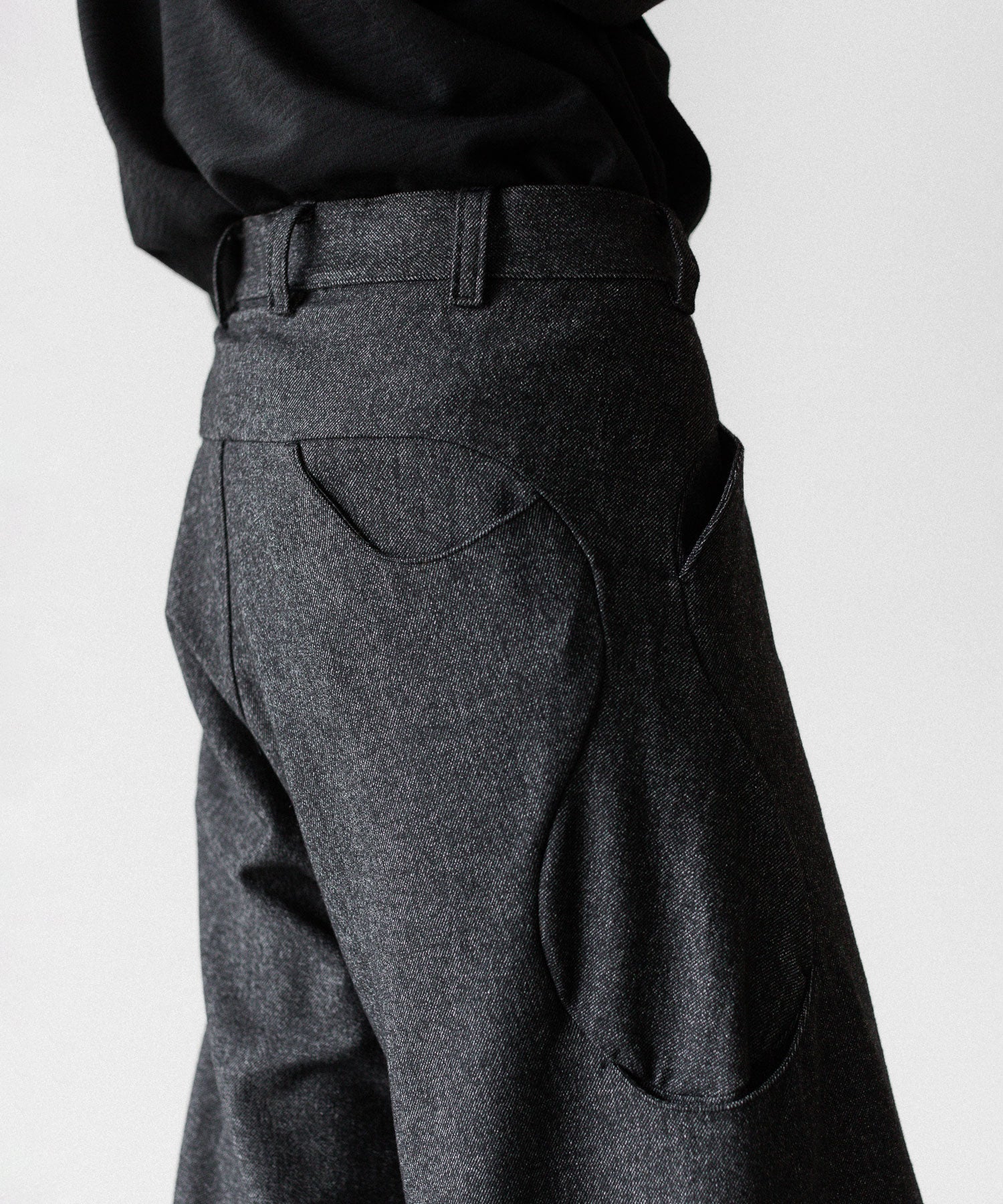 OPPOSE DUALITY オポーズデュアリティの6 POCKET SUB ONG WOOL TROUSERSのBLACK公式通販サイトsession福岡セレクトショップ