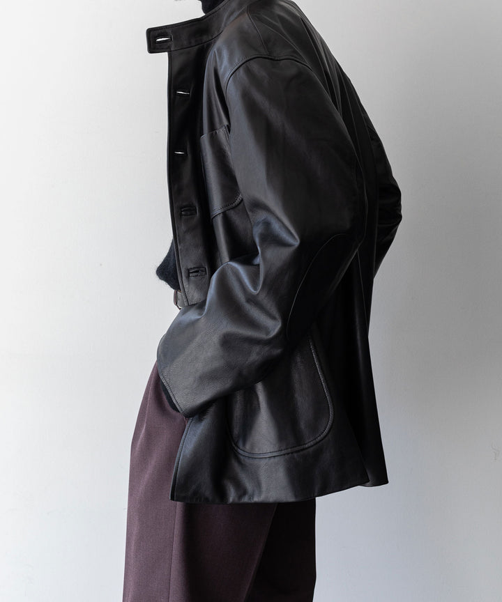 【INTÉRIM】インテリムのフォレスティエール LIMITED ITALY LAMBSKIN LEATHER FORESTIERE - BLACK