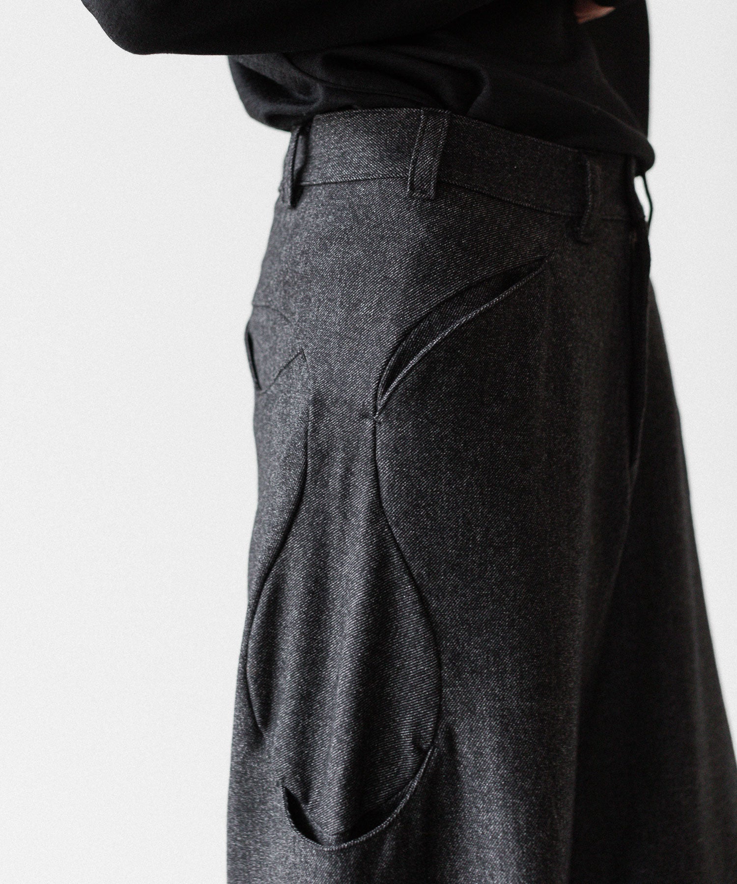 OPPOSE DUALITY オポーズデュアリティの6 POCKET SUB ONG WOOL TROUSERSのBLACK公式通販サイトsession福岡セレクトショップ