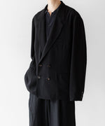 画像をギャラリービューアに読み込む, INTÉRIM - インテリムのWOOL CREPE SABLE VOILE DEADSTOCK FABRIC PIPING DOUBLE JACKETのBLACK公式通販サイトsession福岡セレクトショップ
