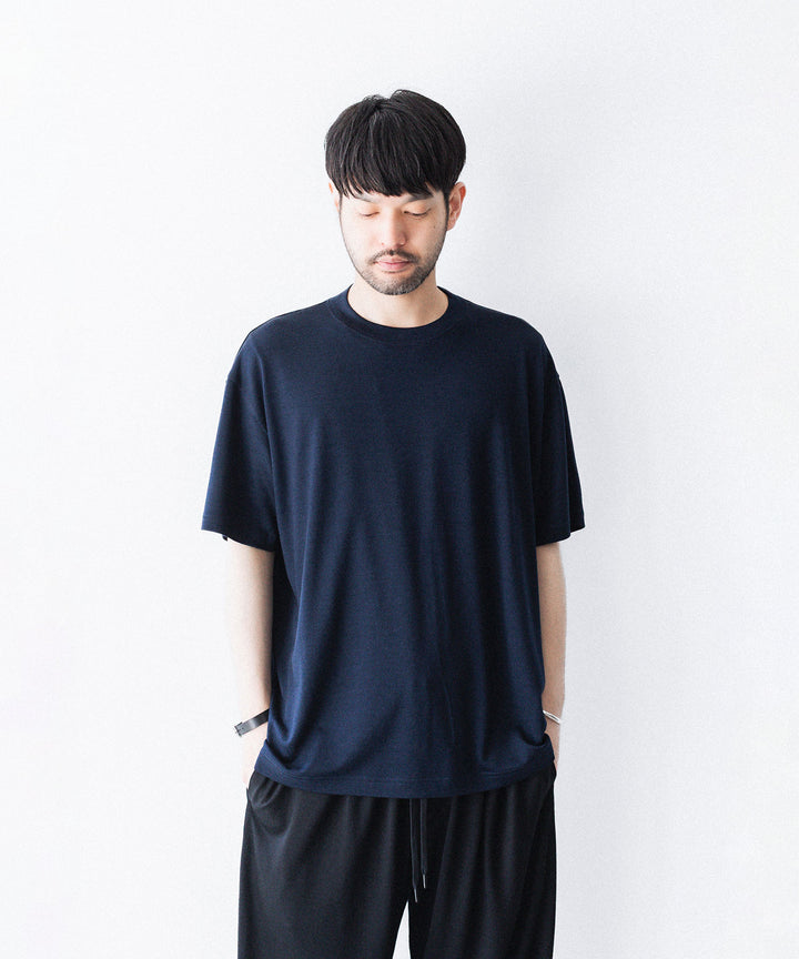 WWW - WRAPINKNOT wool wearのS/S WIDE FIT T-SHIRTのNAVY公式通販サイトsession福岡セレクトショップ