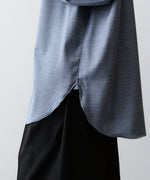 画像をギャラリービューアに読み込む, ssstein(シュタイン)のEXTRA FINE WOOL OVERSIZED PLACKET SHIRT - BLUEの公式通販サイトsession福岡セレクトショップ
