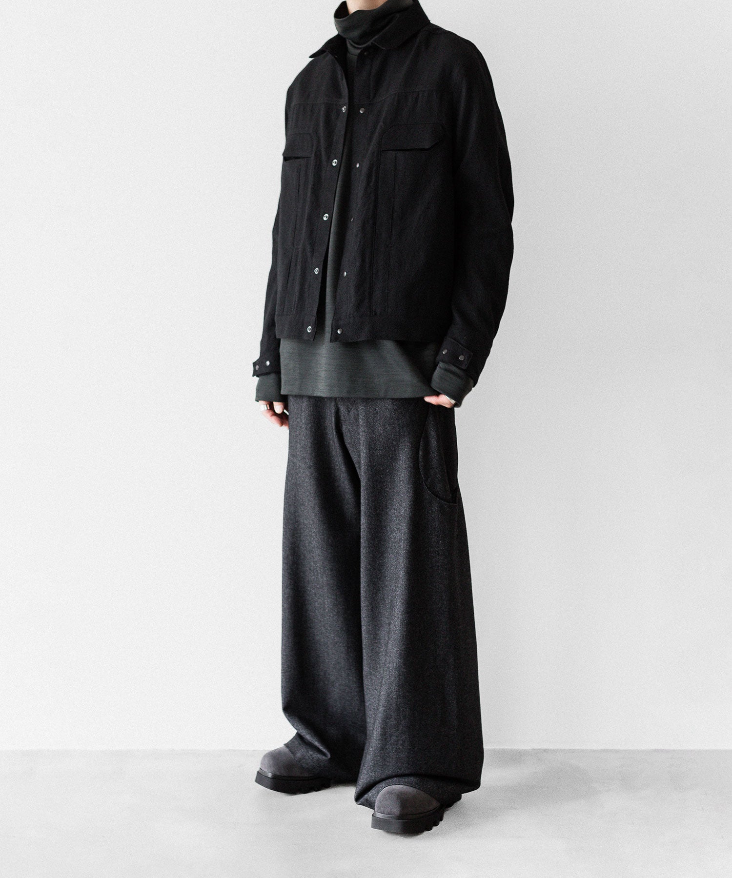 OPPOSE DUALITY オポーズデュアリティの6 POCKET SUB ONG WOOL TROUSERSのBLACK公式通販サイトsession福岡セレクトショップ