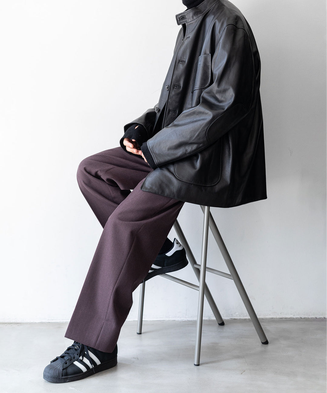 【INTÉRIM】インテリムのフォレスティエール LIMITED ITALY LAMBSKIN LEATHER FORESTIERE - BLACK