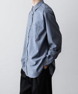 ssstein ワイシャツ ssstein / シュタイン】EXTRA FINE WOOL OVERSIZED PLACKET SHIRT