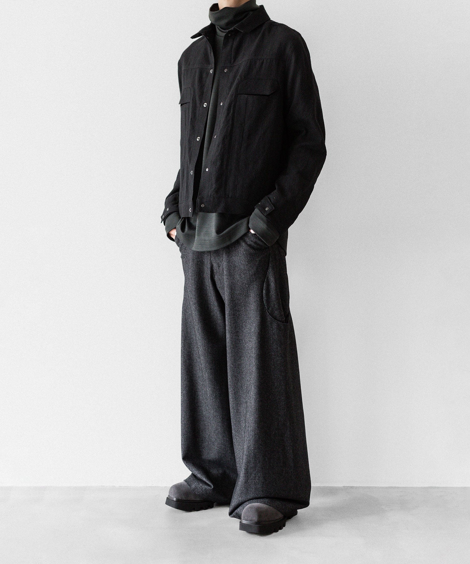 OPPOSE DUALITY オポーズデュアリティの６POCKET PANEL WOOL JACKETのBLACK公式通販サイトsession福岡セレクトショップ