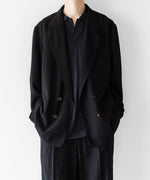 画像をギャラリービューアに読み込む, INTÉRIM - インテリムのWOOL CREPE SABLE VOILE DEADSTOCK FABRIC PIPING DOUBLE JACKETのBLACK公式通販サイトsession福岡セレクトショップ

