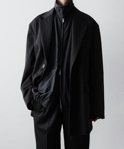 ssstein / シュタイン】RECYCLED NYLON OVERSIZED ZIP JACKET - BLACK