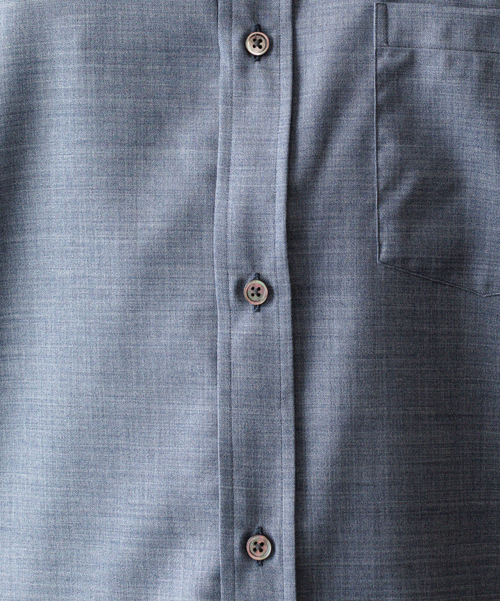 ssstein(シュタイン)のEXTRA FINE WOOL OVERSIZED PLACKET SHIRT - BLUEの公式通販サイトsession福岡セレクトショップ