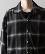 画像をギャラリービューアに読み込む, INTÉRIM(インテリム)のBIG OMBRAY WOOL CHECK 60s OPEN COLLAR SHIRT - MONO OMBRAYの公式通販サイトsession福岡セレクトショップ
