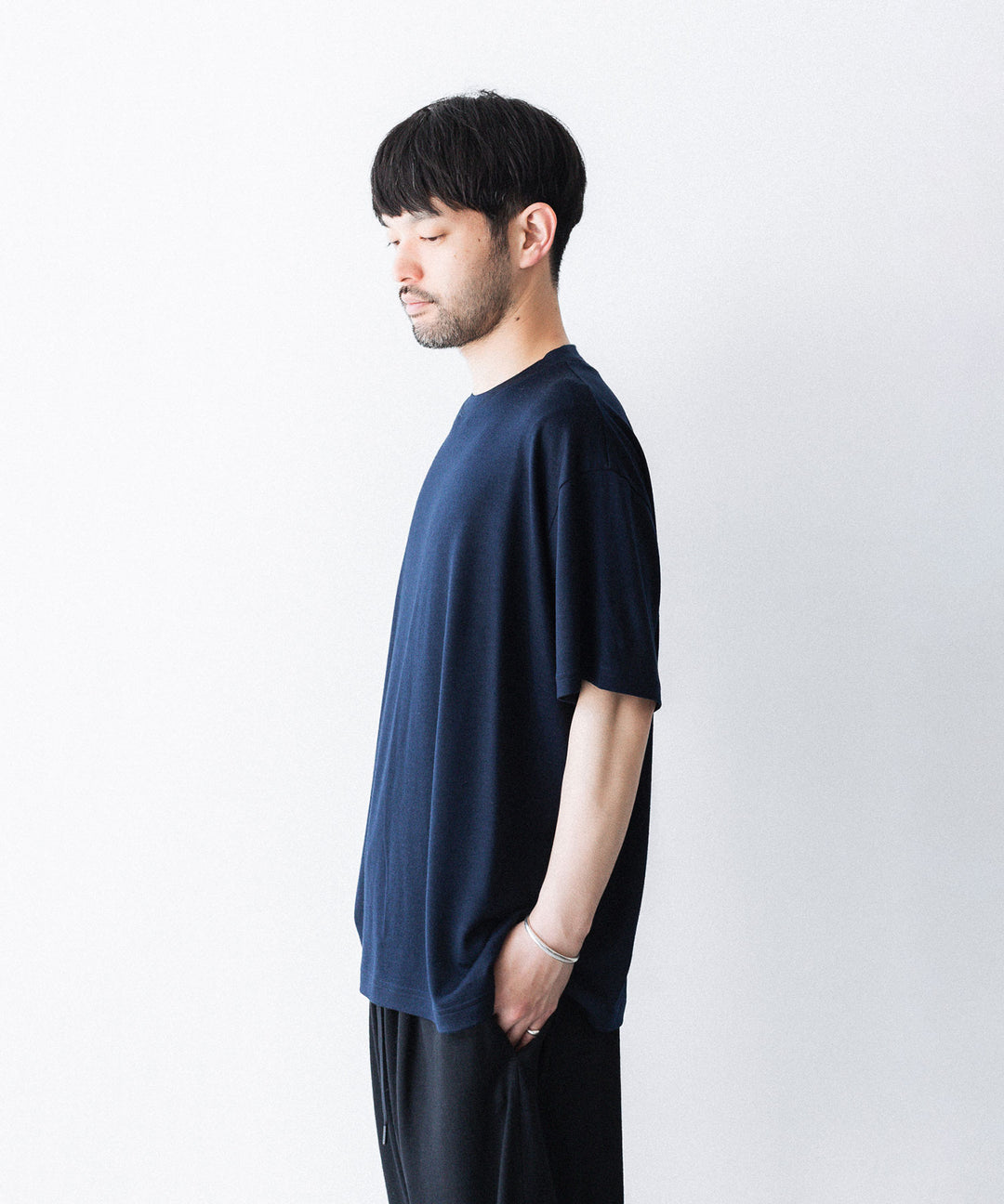 WWW - WRAPINKNOT wool wearのS/S WIDE FIT T-SHIRTのNAVY公式通販サイトsession福岡セレクトショップ