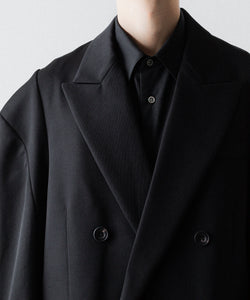 stein シュタイン DEFORMED SHOULDER JACKET 黒 S ssstein / シュタイン】DEFORMED SHOULDER DOUBLE BREASTED JACKET