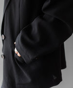 画像をギャラリービューアに読み込む, INTÉRIM - インテリムのWOOL CREPE SABLE VOILE DEADSTOCK FABRIC PIPING DOUBLE JACKETのBLACK公式通販サイトsession福岡セレクトショップ
