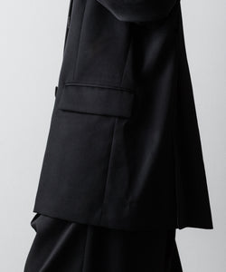 stein シュタイン DEFORMED SHOULDER JACKET 黒 S ssstein / シュタイン】DEFORMED SHOULDER DOUBLE BREASTED JACKET
