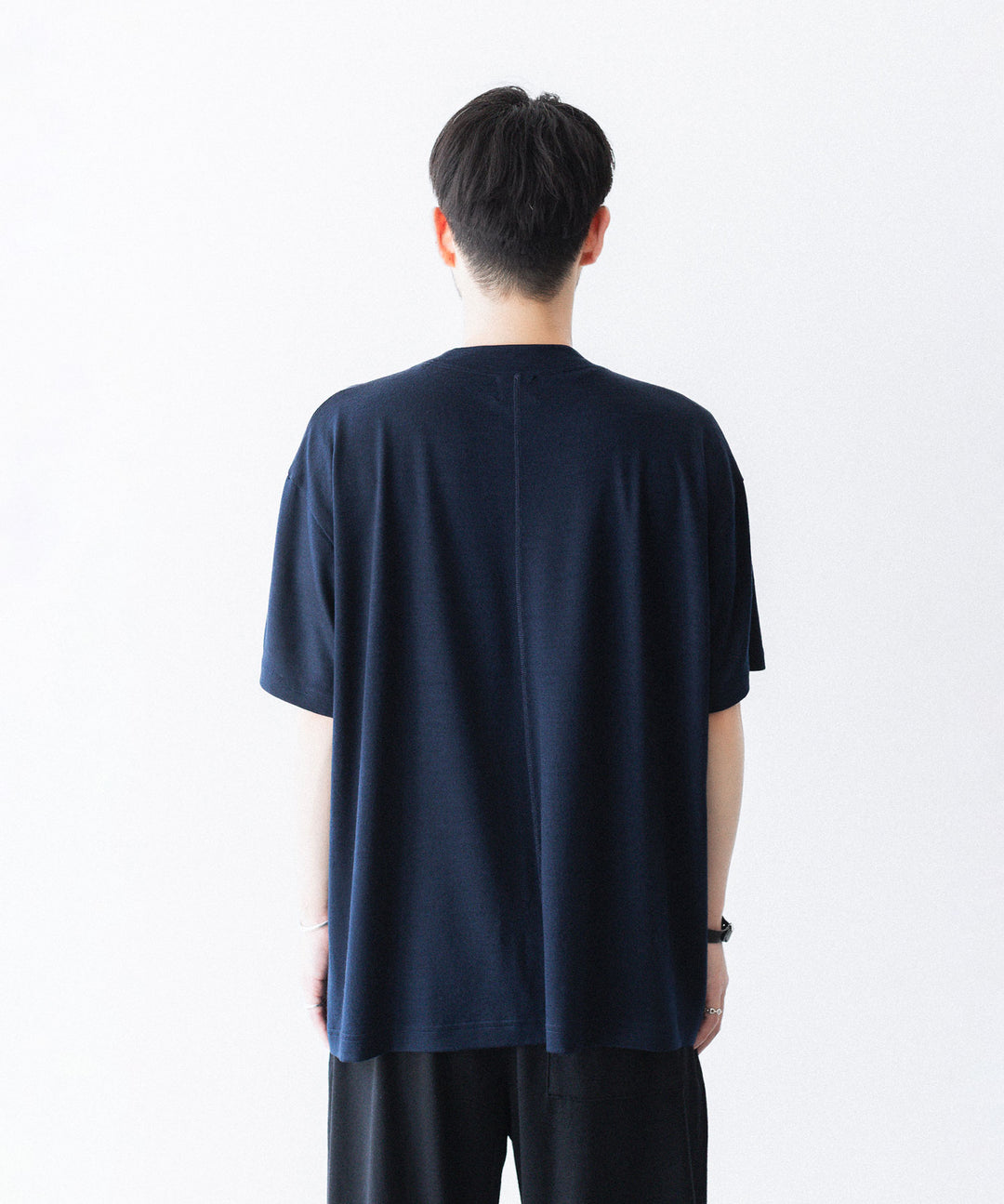 WWW - WRAPINKNOT wool wearのS/S WIDE FIT T-SHIRTのNAVY公式通販サイトsession福岡セレクトショップ