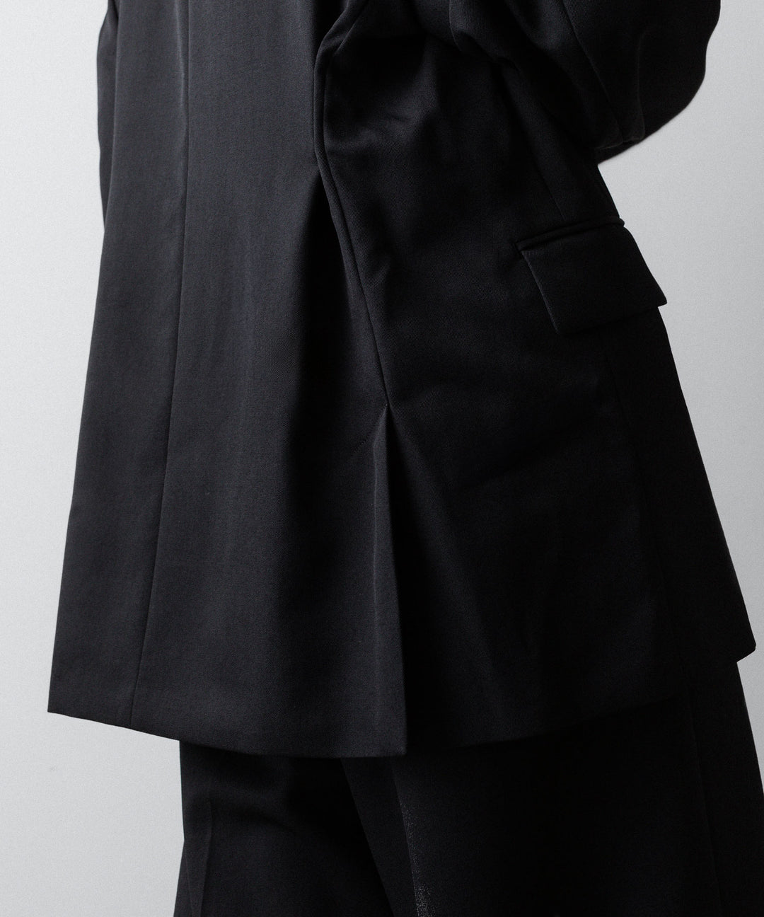 ssstein(シュタイン)のDEFORMED SHOULDER DOUBLE BREASTED JACKET - BLACKの公式通販サイトsession福岡セレクトショップ
