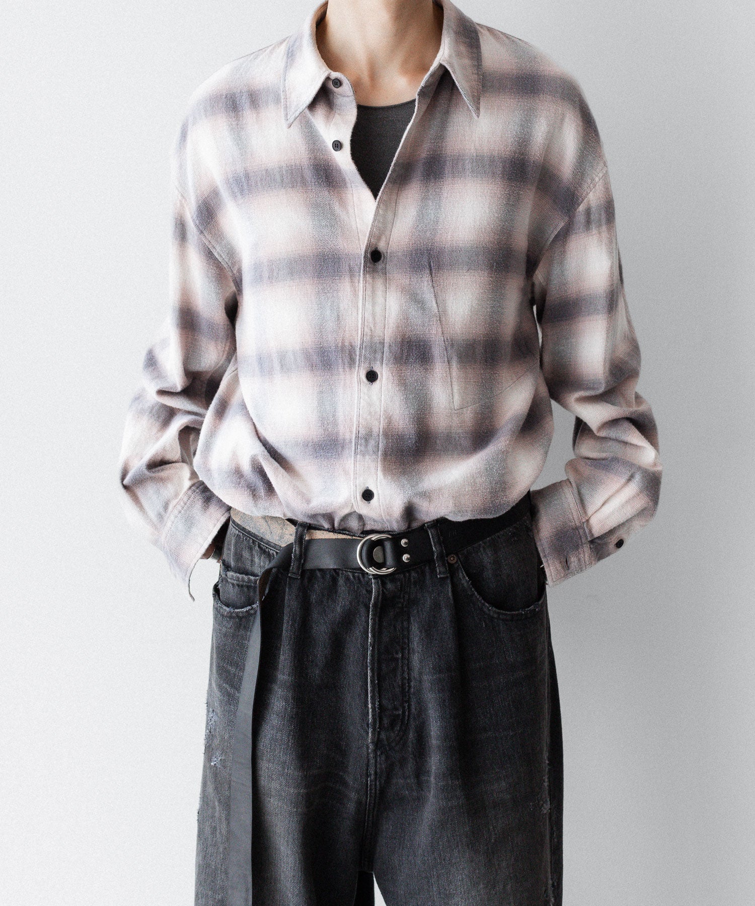 VEIN ヴェインのGUIDI LEATHER DOUBLE RING  BELT - BLACKの公式通販サイトsession福岡セレクトショップ