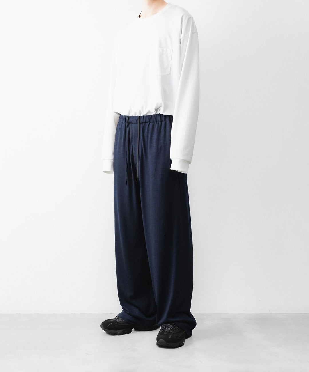 WWW - WRAPINKNOT wool wearのWIDE PANTSのNAVY 公式通販サイトsession福岡セレクトショップ