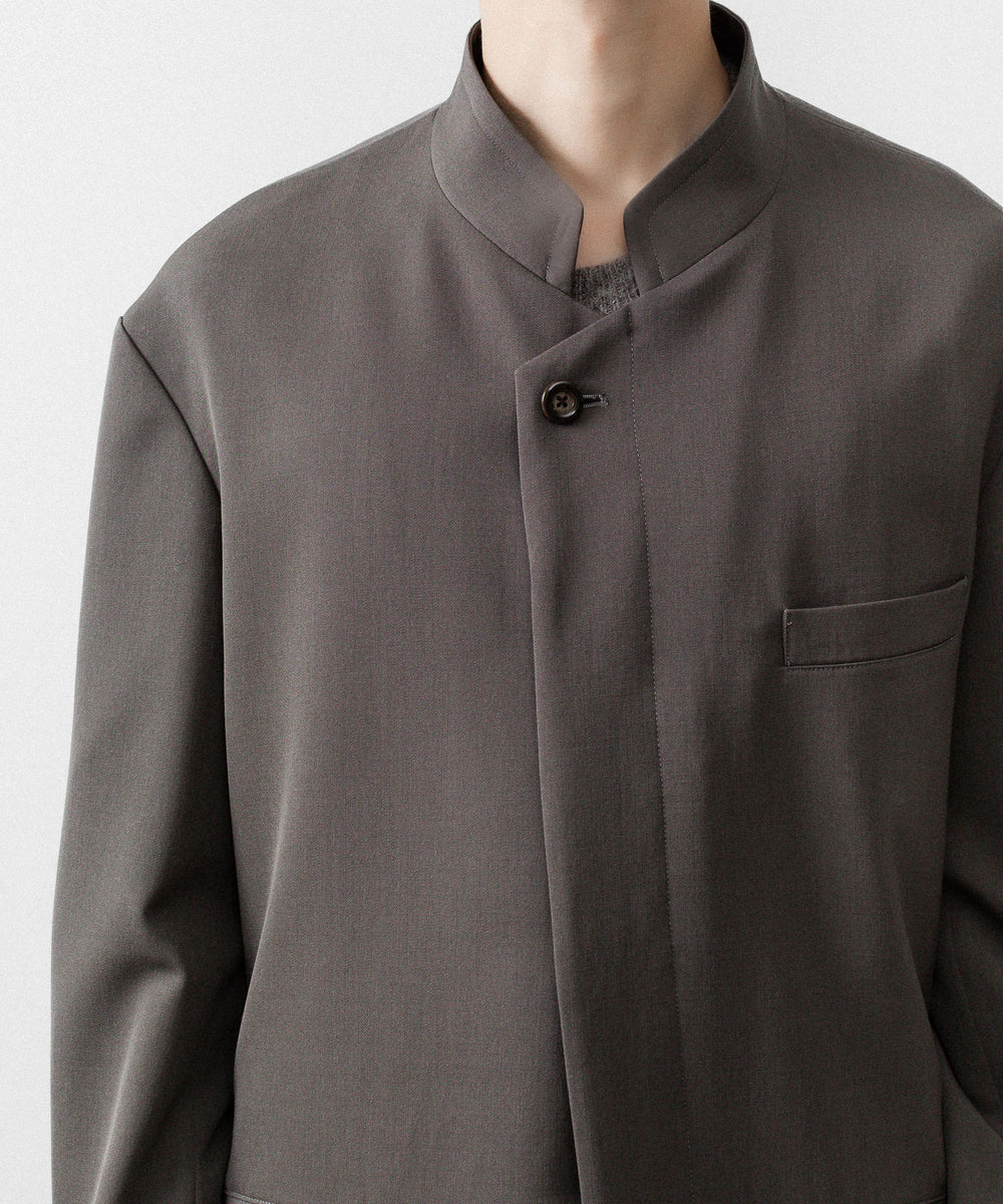 UJOH ウジョーのSTAND COLLAR FLY JKTのOLIVE GRAY公式通販サイトsession福岡セレクトショップ
