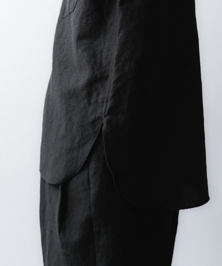 phebus- フィーバスのWOOL LINEN SHIRTのBLACK公式通販サイトsession福岡セレクトショップ