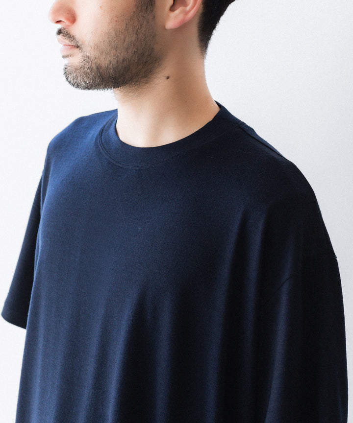 WWW - WRAPINKNOT wool wearのS/S WIDE FIT T-SHIRTのNAVY公式通販サイトsession福岡セレクトショップ
