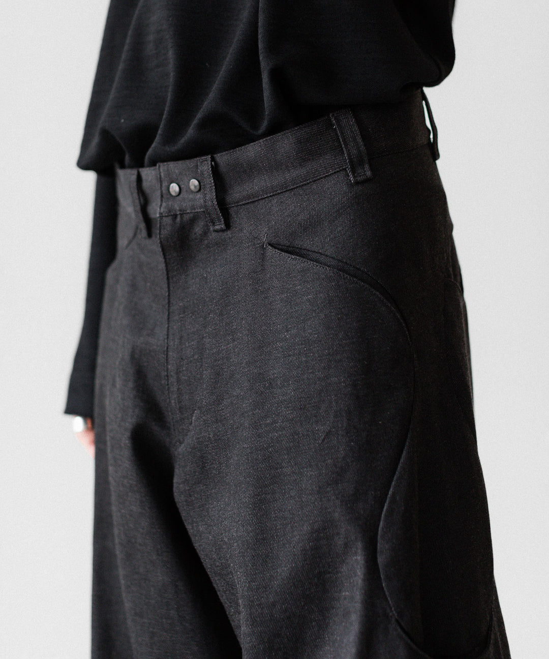 OPPOSE DUALITY オポーズデュアリティの6 POCKET SUB ONG DENIM TROUSERSのBLACK GRAY公式通販サイトsession福岡セレクトショップ