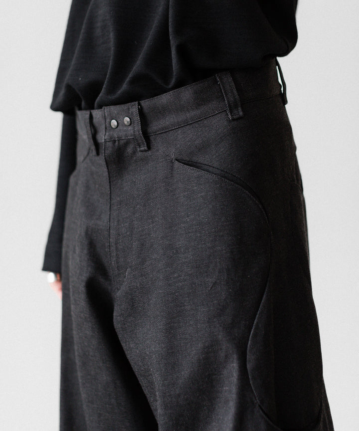 OPPOSE DUALITY オポーズデュアリティの6 POCKET SUB ONG DENIM TROUSERSのBLACK GRAY公式通販サイトsession福岡セレクトショップ