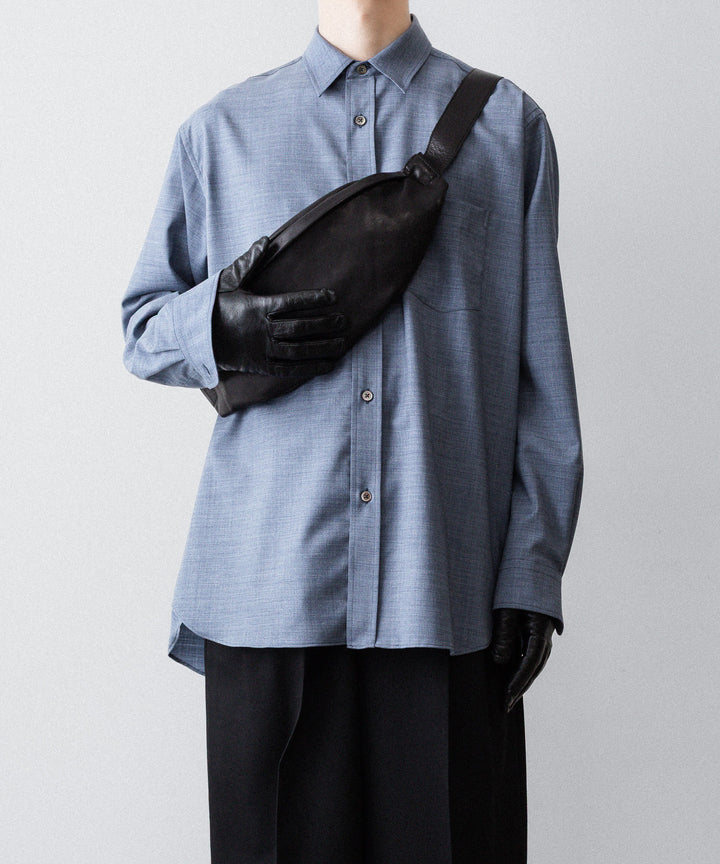 ssstein(シュタイン)のEXTRA FINE WOOL OVERSIZED PLACKET SHIRT - BLUEの公式通販サイトsession福岡セレクトショップ