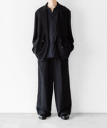 画像をギャラリービューアに読み込む, INTÉRIM - インテリムのWOOL CREPE SABLE VOILE DEADSTOCK FABRIC PIPING DOUBLE JACKETのBLACK公式通販サイトsession福岡セレクトショップ
