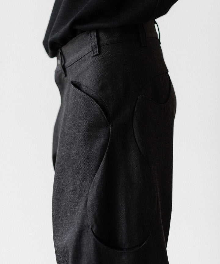 OPPOSE DUALITY オポーズデュアリティの6 POCKET SUB ONG DENIM TROUSERSのBLACK GRAY公式通販サイトsession福岡セレクトショップ