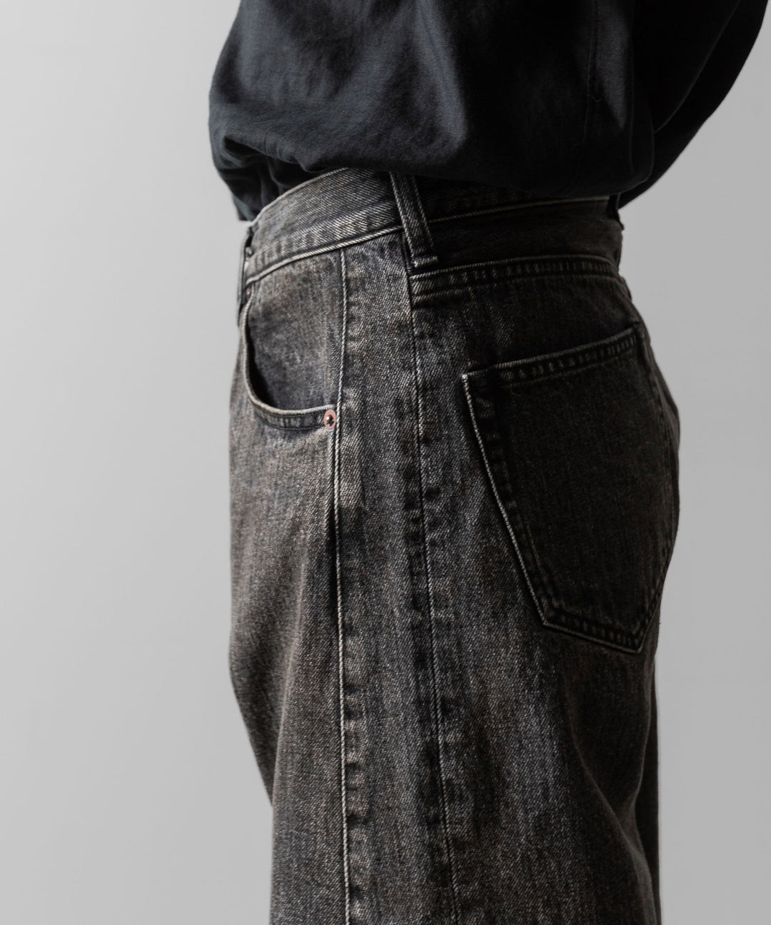 ssstein(シュタイン)のDEFORMED FLARE VINTAGE DENIM JEANS - BLACKの公式通販サイトsession福岡セレクトショップ