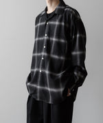 画像をギャラリービューアに読み込む, INTÉRIM(インテリム)のBIG OMBRAY WOOL CHECK 60s OPEN COLLAR SHIRT - MONO OMBRAYの公式通販サイトsession福岡セレクトショップ
