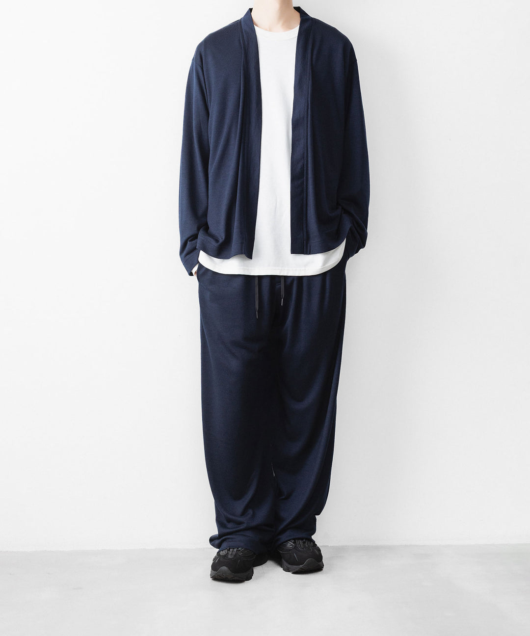 WWW - WRAPINKNOT wool wearのWIDE PANTSのNAVY 公式通販サイトsession福岡セレクトショップ