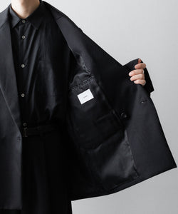 stein シュタイン DEFORMED SHOULDER JACKET 黒 S ssstein / シュタイン】DEFORMED SHOULDER DOUBLE BREASTED JACKET