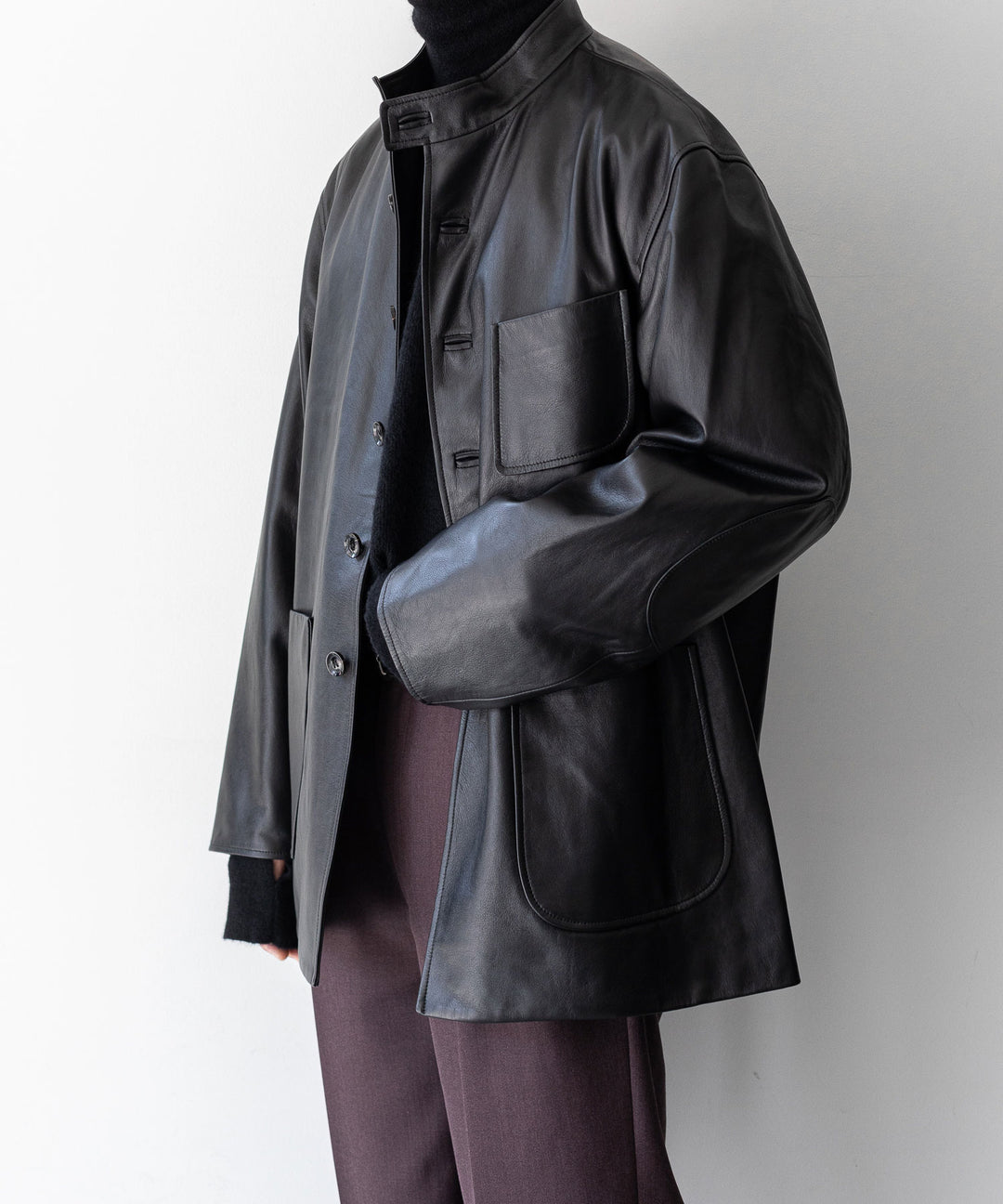 【INTÉRIM】インテリムのフォレスティエール LIMITED ITALY LAMBSKIN LEATHER FORESTIERE - BLACK