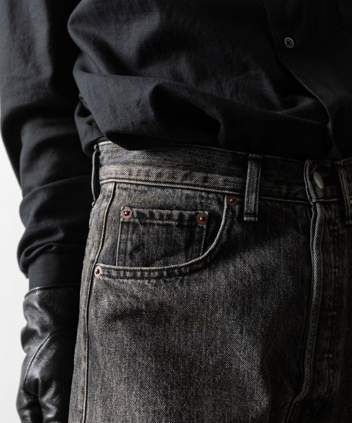 ssstein(シュタイン)のDEFORMED FLARE VINTAGE DENIM JEANS - BLACKの公式通販サイトsession福岡セレクトショップ