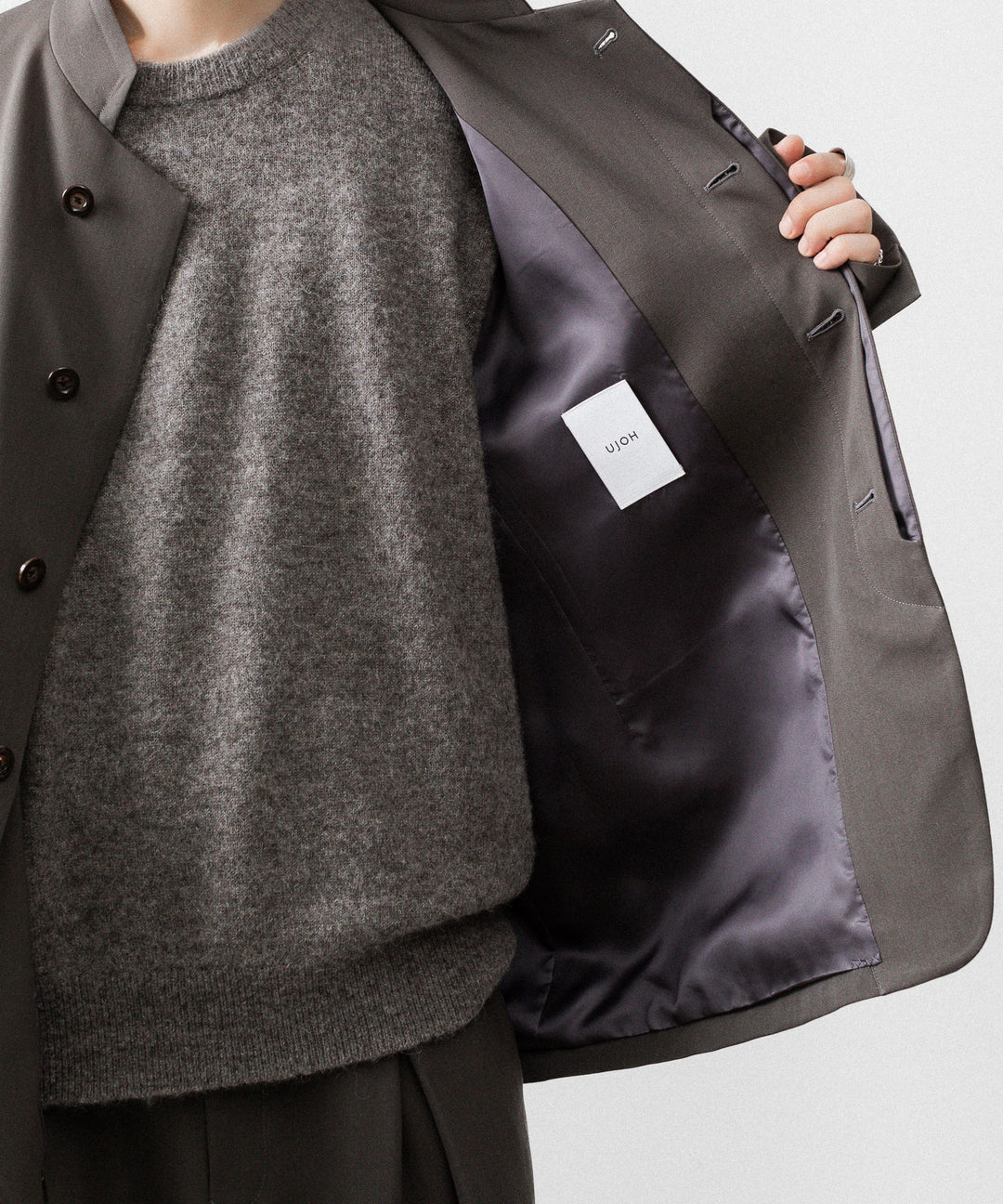 UJOH ウジョーのSTAND COLLAR FLY JKTのOLIVE GRAY公式通販サイトsession福岡セレクトショップ
