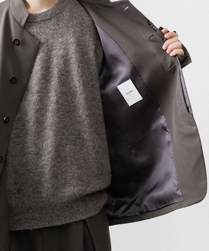 UJOH ウジョーのSTAND COLLAR FLY JKTのOLIVE GRAY公式通販サイトsession福岡セレクトショップ