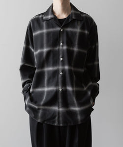 INTÉRIM(インテリム)のBIG OMBRAY WOOL CHECK 60s OPEN COLLAR SHIRT - MONO OMBRAYの公式通販サイトsession福岡セレクトショップ