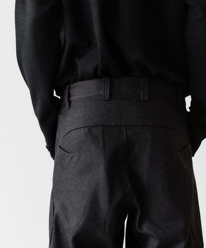 OPPOSE DUALITY オポーズデュアリティの6 POCKET SUB ONG DENIM TROUSERSのBLACK GRAY公式通販サイトsession福岡セレクトショップ