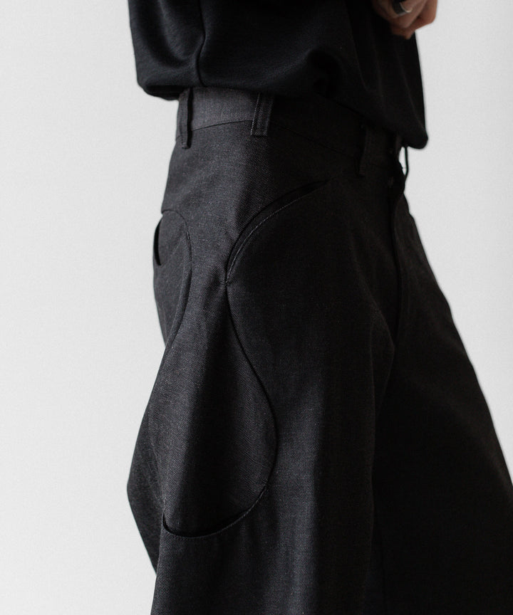 OPPOSE DUALITY オポーズデュアリティの6 POCKET SUB ONG DENIM TROUSERSのBLACK GRAY公式通販サイトsession福岡セレクトショップ