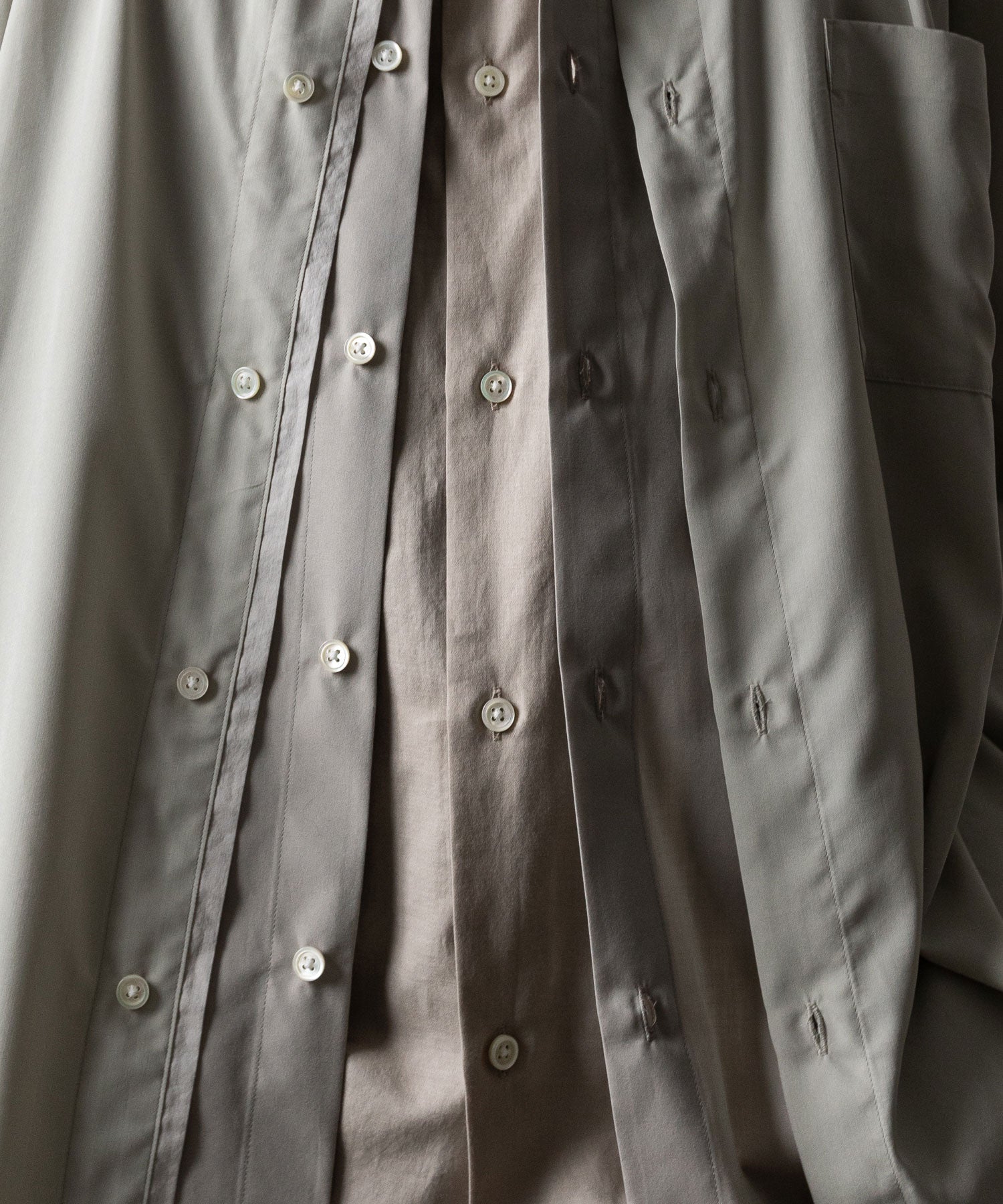 ssstein(シュタイン)のOVERSIZED LAYERED SHIRT - GREYの公式通販サイトsession福岡セレクトショップ