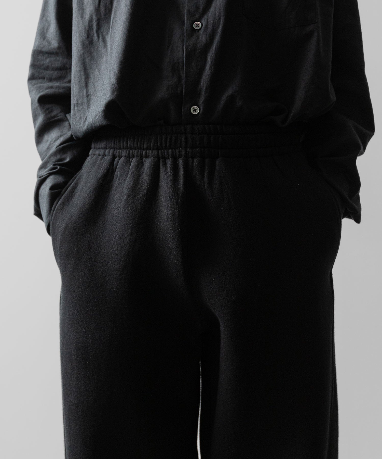 ssstein(シュタイン)のCOTTON DOUBLE KNIT TWIST SEAM PANTS - BLACKの公式通販サイトsession福岡セレクトショップ