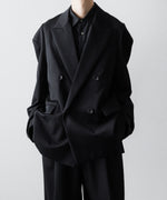 画像をギャラリービューアに読み込む, ssstein(シュタイン)のDEFORMED SHOULDER DOUBLE BREASTED JACKET - BLACKの公式通販サイトsession福岡セレクトショップ
