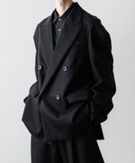 画像をギャラリービューアに読み込む, ssstein(シュタイン)のDEFORMED SHOULDER DOUBLE BREASTED JACKET - BLACKの公式通販サイトsession福岡セレクトショップ
