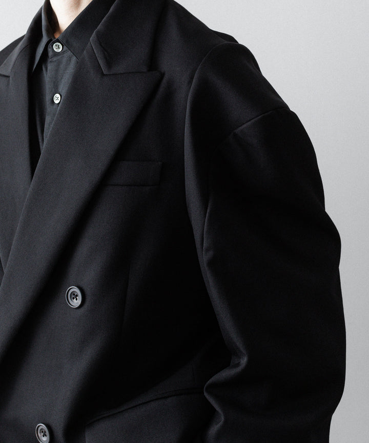 ssstein(シュタイン)のDEFORMED SHOULDER DOUBLE BREASTED JACKET - BLACKの公式通販サイトsession福岡セレクトショップ