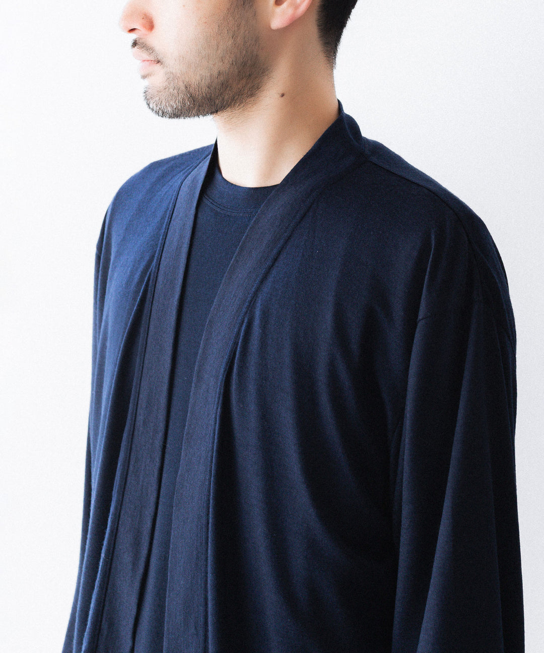 WWW - WRAPINKNOT wool wearのBUTTON-LESS CARDIGANのNAVY 公式通販サイトsession福岡セレクトショップ