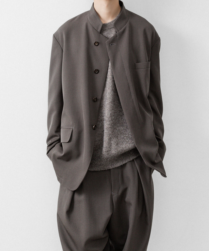 UJOH ウジョーのSTAND COLLAR FLY JKTのOLIVE GRAY公式通販サイトsession福岡セレクトショップ